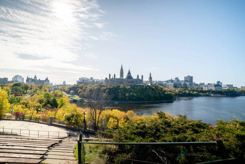 View of Parliament Buildings from Nepean Point