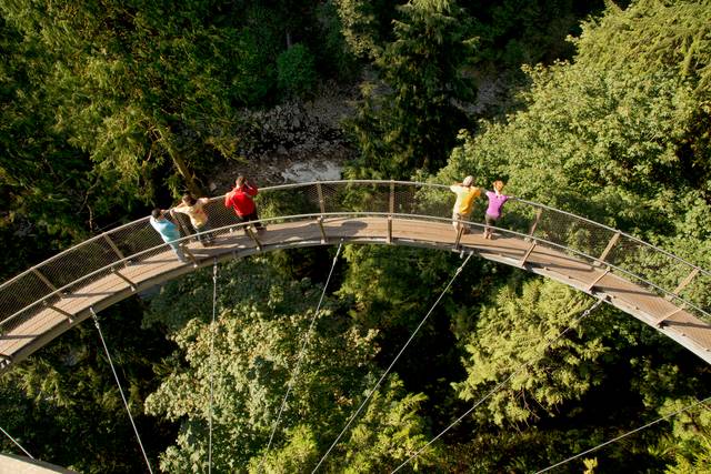 Overhead view of Cliffwalk at Capilano Suspension Bridge Park