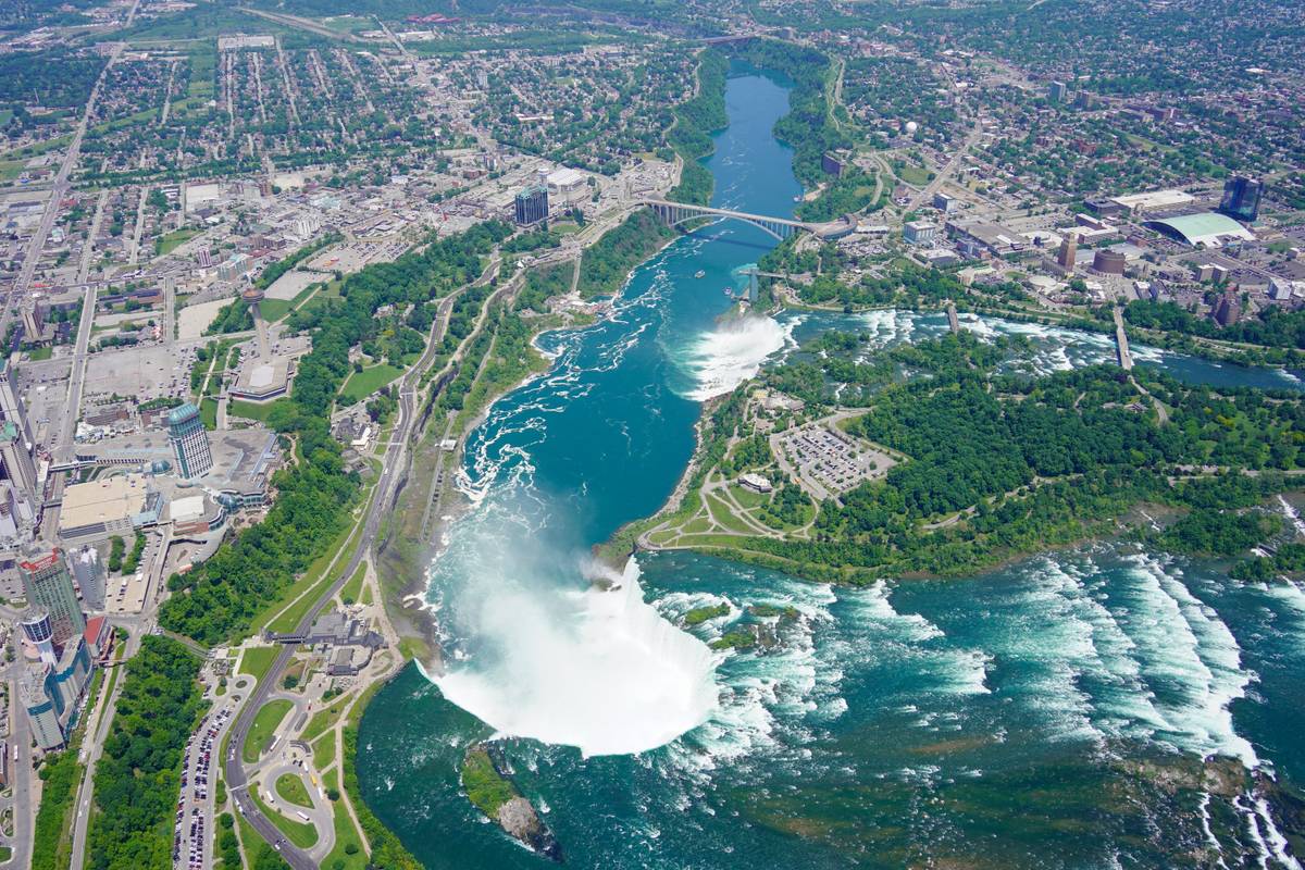 Aerial view of Niagara Falls