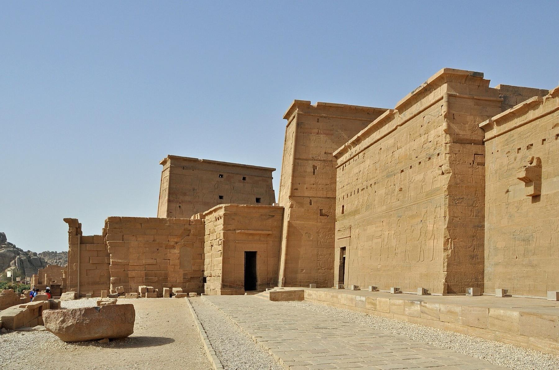 The pylons and colonnade of the Temple of Isis at Philae on Agilkia Island
