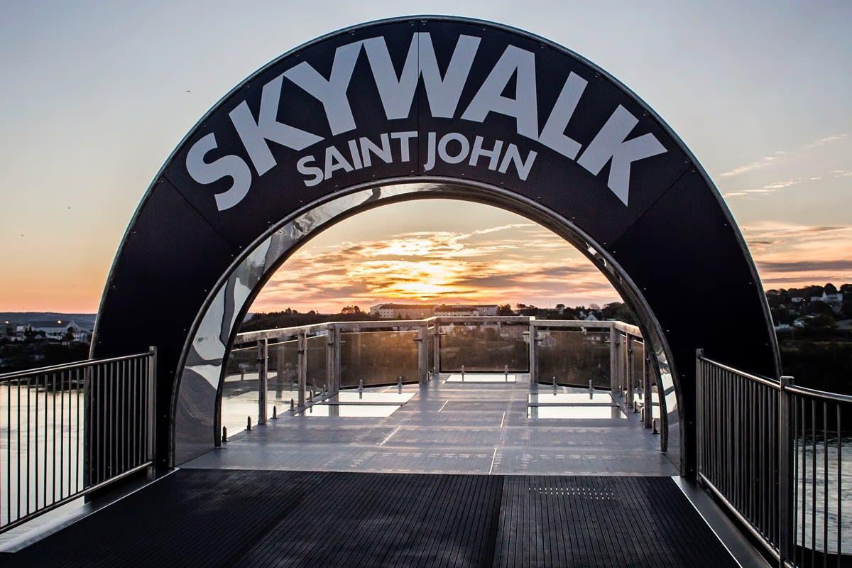 Skywalk in Saint John at Sunset