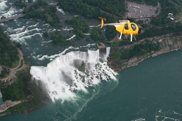 Aerial view of Niagara Falls from Rainbow Air helicopter tour
