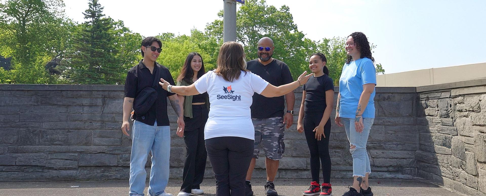 Private group on a guided tour