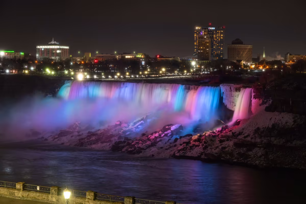 Illuminated American Falls
