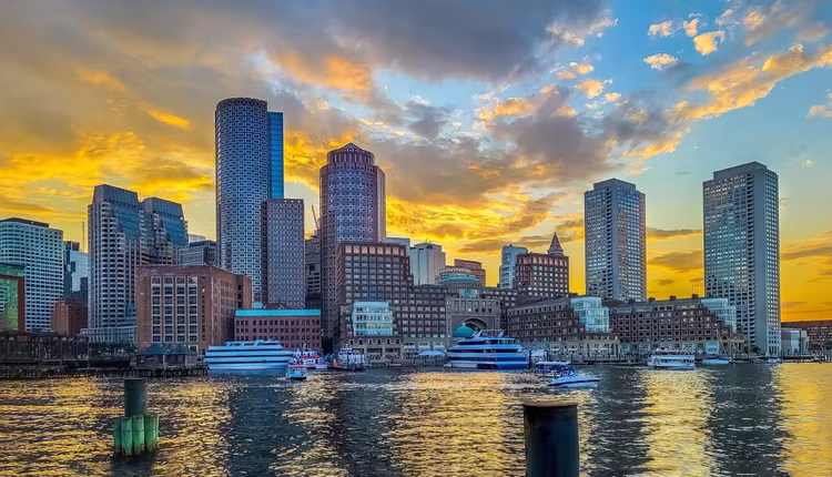 Boston Harbor at Sunset