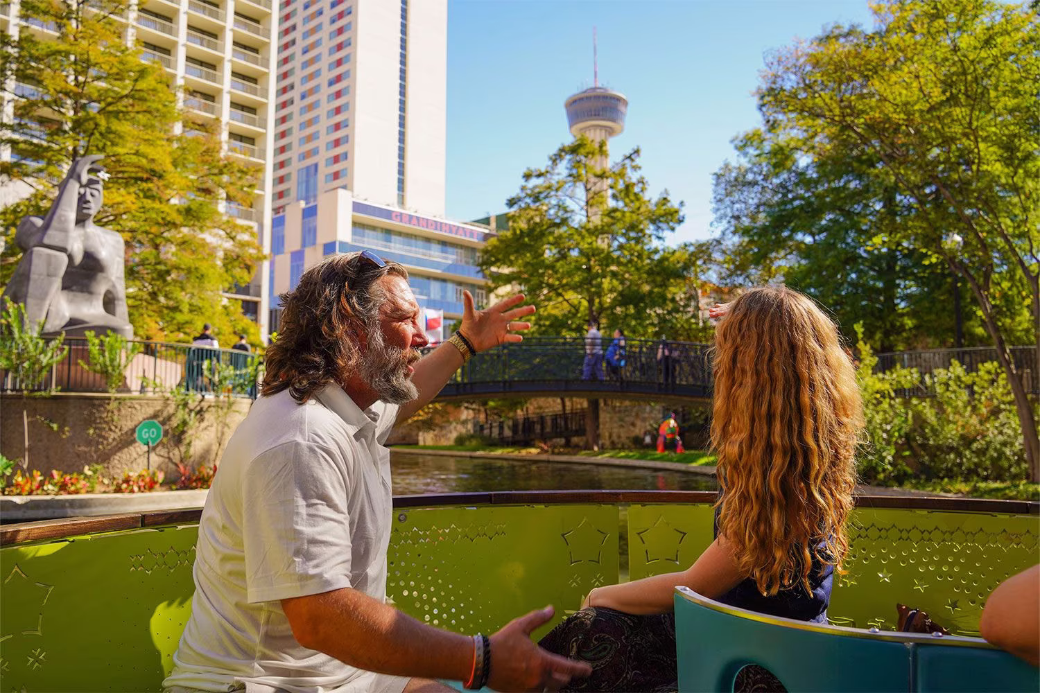 Tower of Americas from Riverwalk Boat Tour