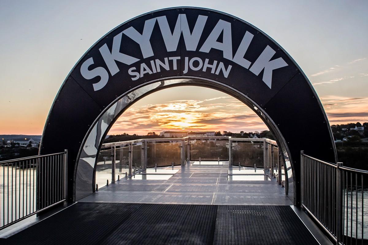 Skywalk in Saint John at Sunset