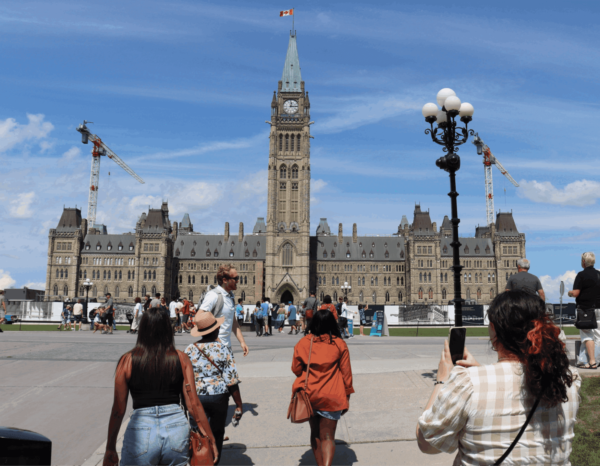 People visiting Peace Tower