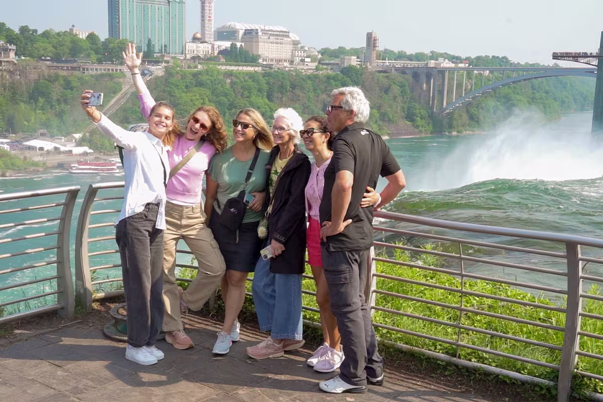 Friends enjoying at Niagara Falls