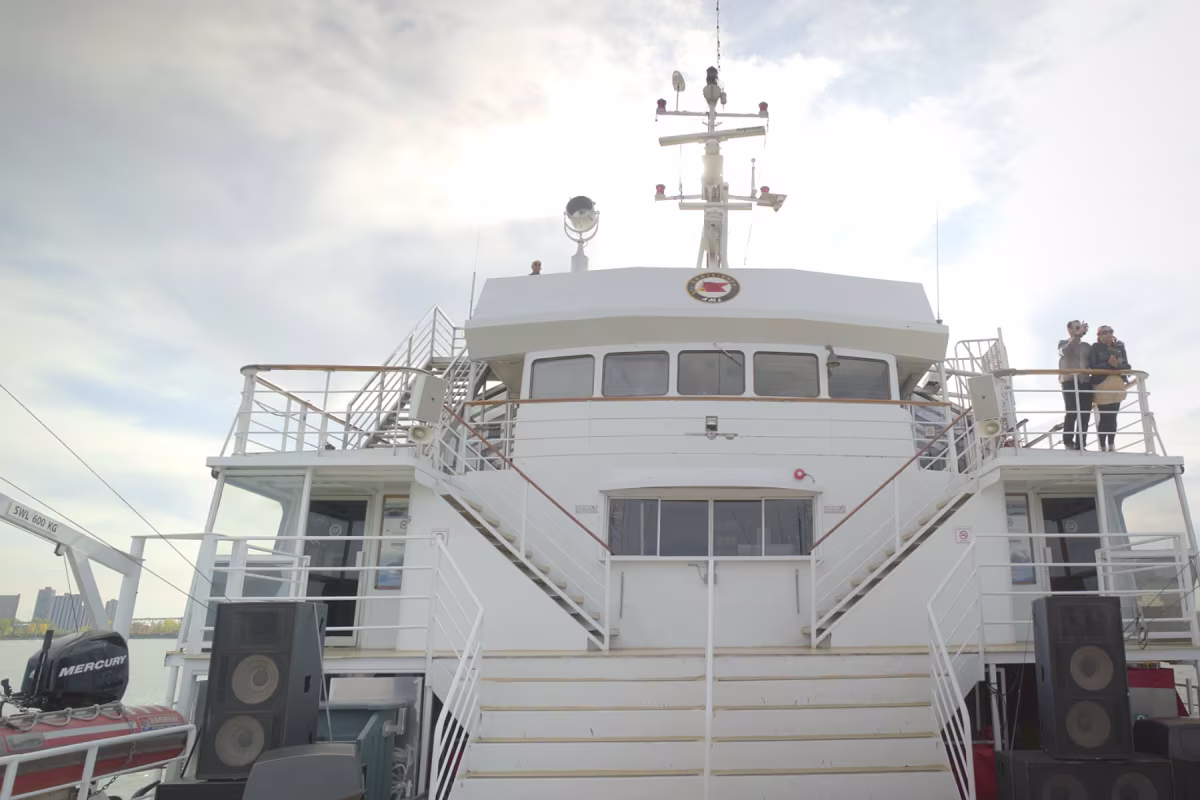 Couple on Croisieres AML Cruise Boat