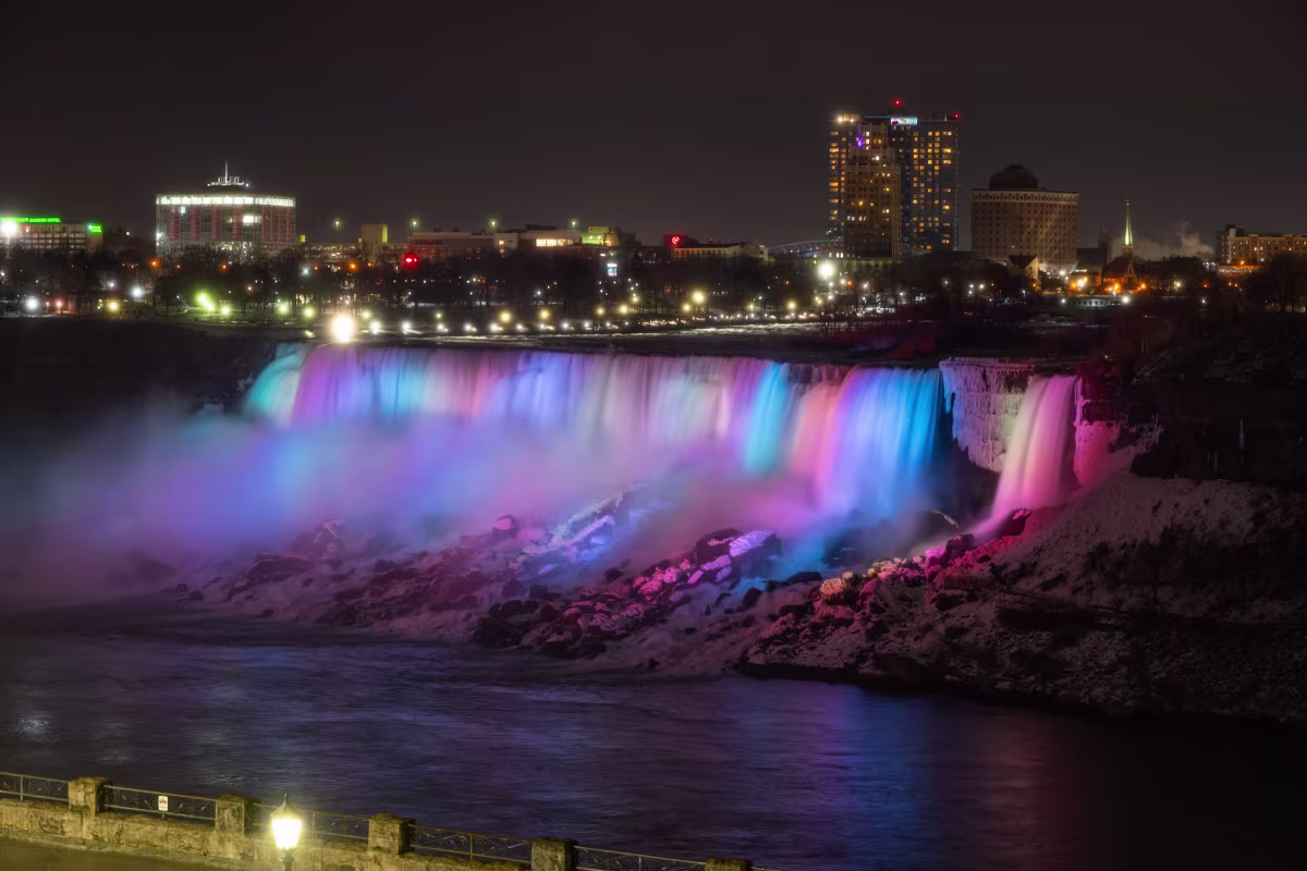Illuminated American Falls
