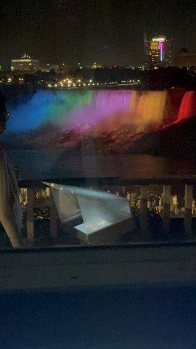Latoya enjoying Light Up The Falls Plus Dinner 2025-08-17